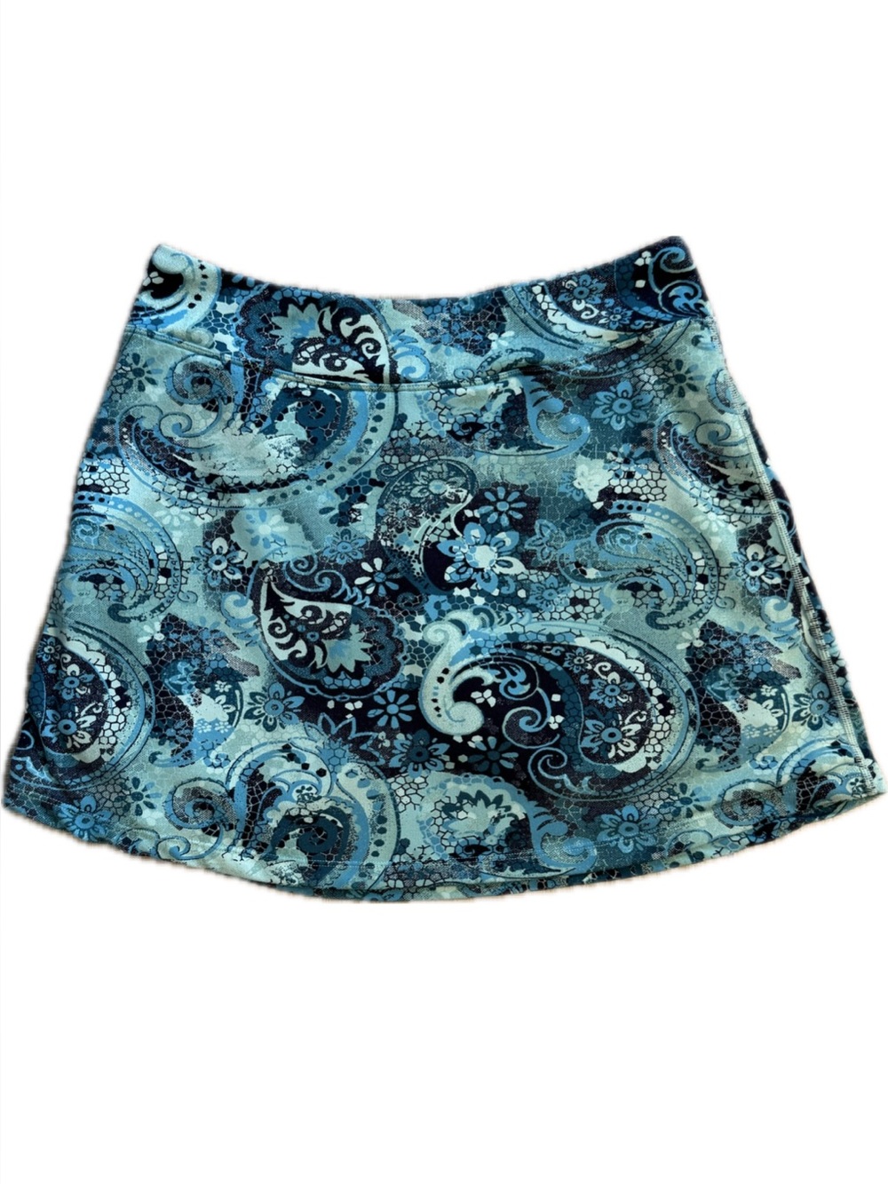 Title Nine Skort Blue Floral Paisley Athletic Golf Tennis Pickleball Small